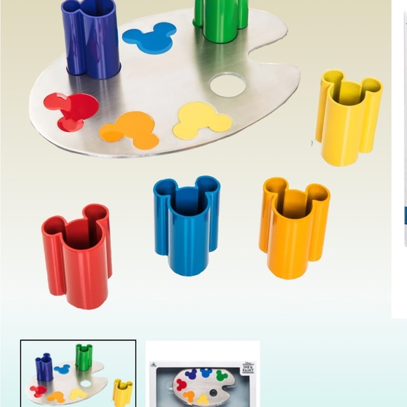 Such a cute conversation piece! Mickey shaped artists pallet for toothpicks! - Picture 5 of 5